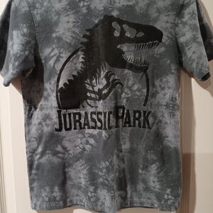 Jurassic Park Kids Tie-Dye T-Shirt - Black and Gray